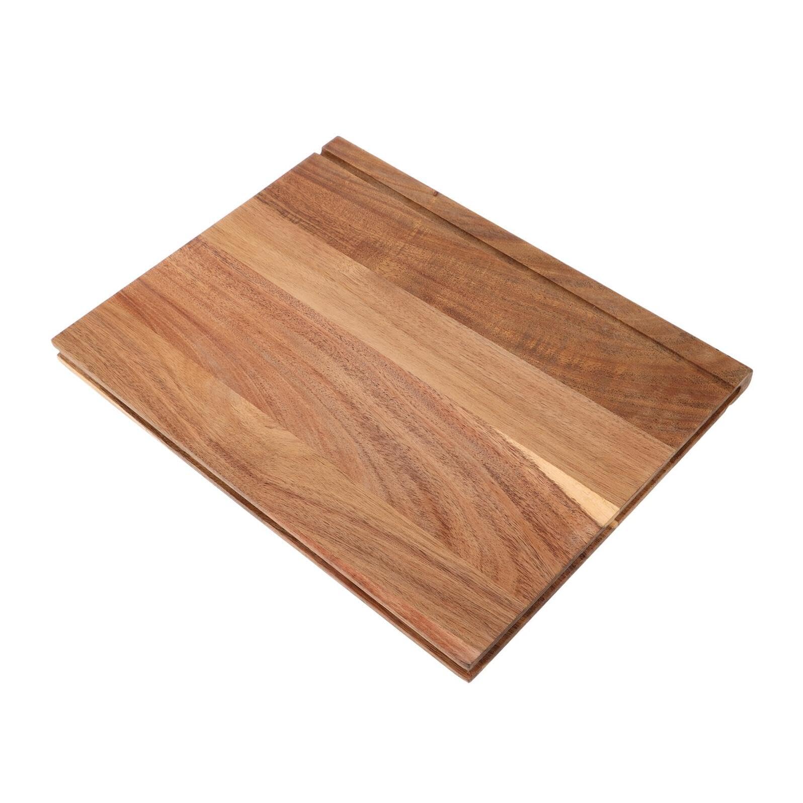 Planche à découper en acacia 33x25x2 cm pour présentation de fromages et apéritifs