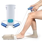 KEKOY 4INCH Sock Aid for Putting on Socks, Sock Assistant Device No Bending with Foam Handles & Long Rope, Sock Helper/Puller Aid Easy Put on for Seniors, Disabled, After Surgery Recovery(White)