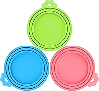 Vista 1 de Pet Food Can Covers-Comtim 3 Pack Silicone Can Lids Caps for Dog Cat Wet Food,Universal Size Fit Most Standard Size Canned Dog and Cat Food