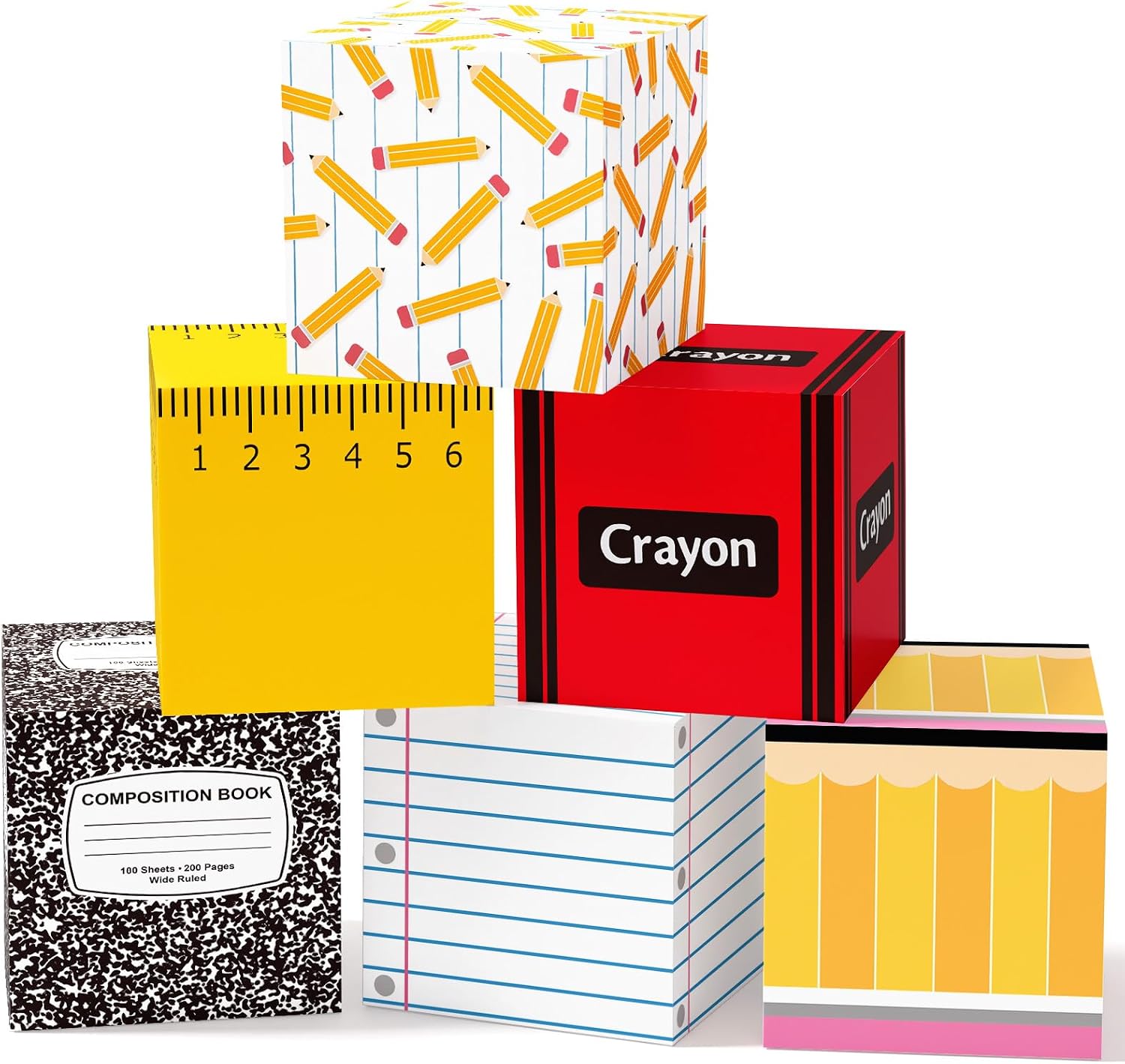 Tenceur 6 Pcs School Themed A Back to School Balloon Boxes, Classroom Decor