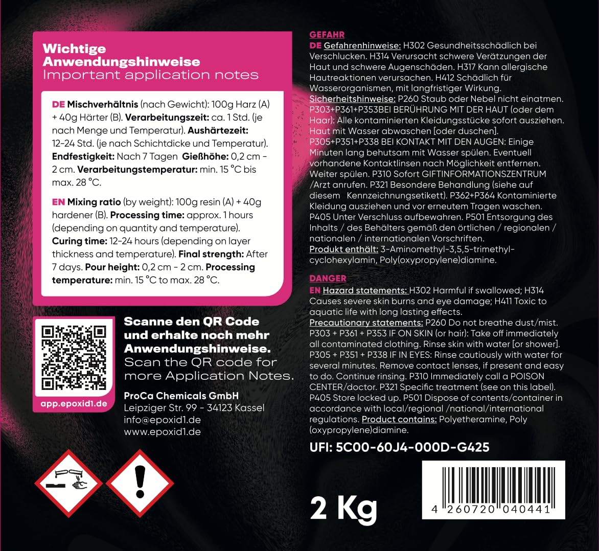 ART- Epoxidharz mit Härter 2,1kg Set | glasklar & blasenfrei | ideal für Resin-Kunst bis 2cm | Für Anfänger & Profis | Premium Qualität Made in Germany