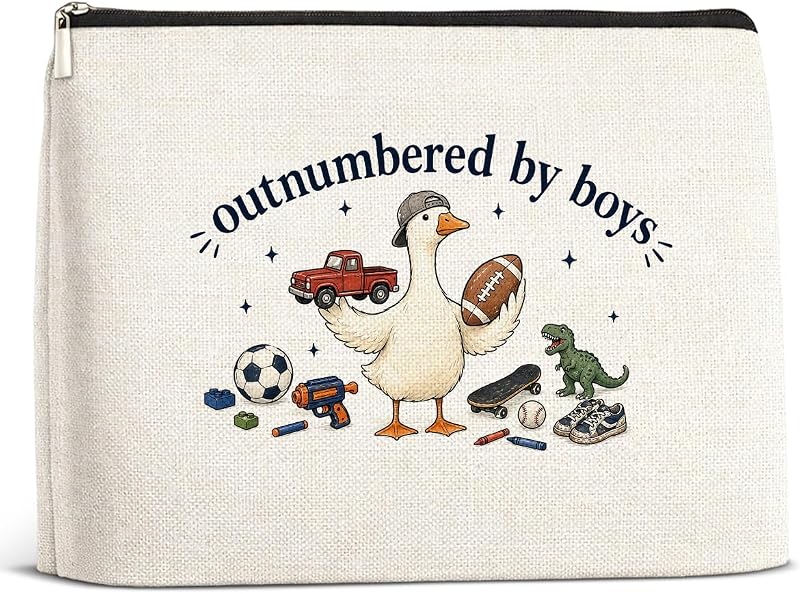 Boy Mom Mama Makeup Bag, Funny Mother Goose Gifts