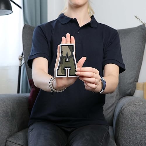 Miniatura 492 de Parches de letras termo-adhesivas de alta calidad – Lindas letras para ropa – Parche universitario para ropa – Letras bordadas de 4 1/2 parches