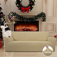 Vista 40 de Easy-Going - Funda elástica para sofá, 1 pieza, protector de muebles, suave, con parte inferior elástica, para niños, tela de jacquard de poliéster