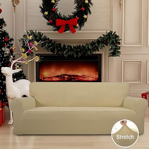 Miniatura 2 de Easy-Going - Funda elástica para sofá, 1 pieza, suave, con parte inferior elástica, protector de muebles para niños, tela jacquard de elastano y