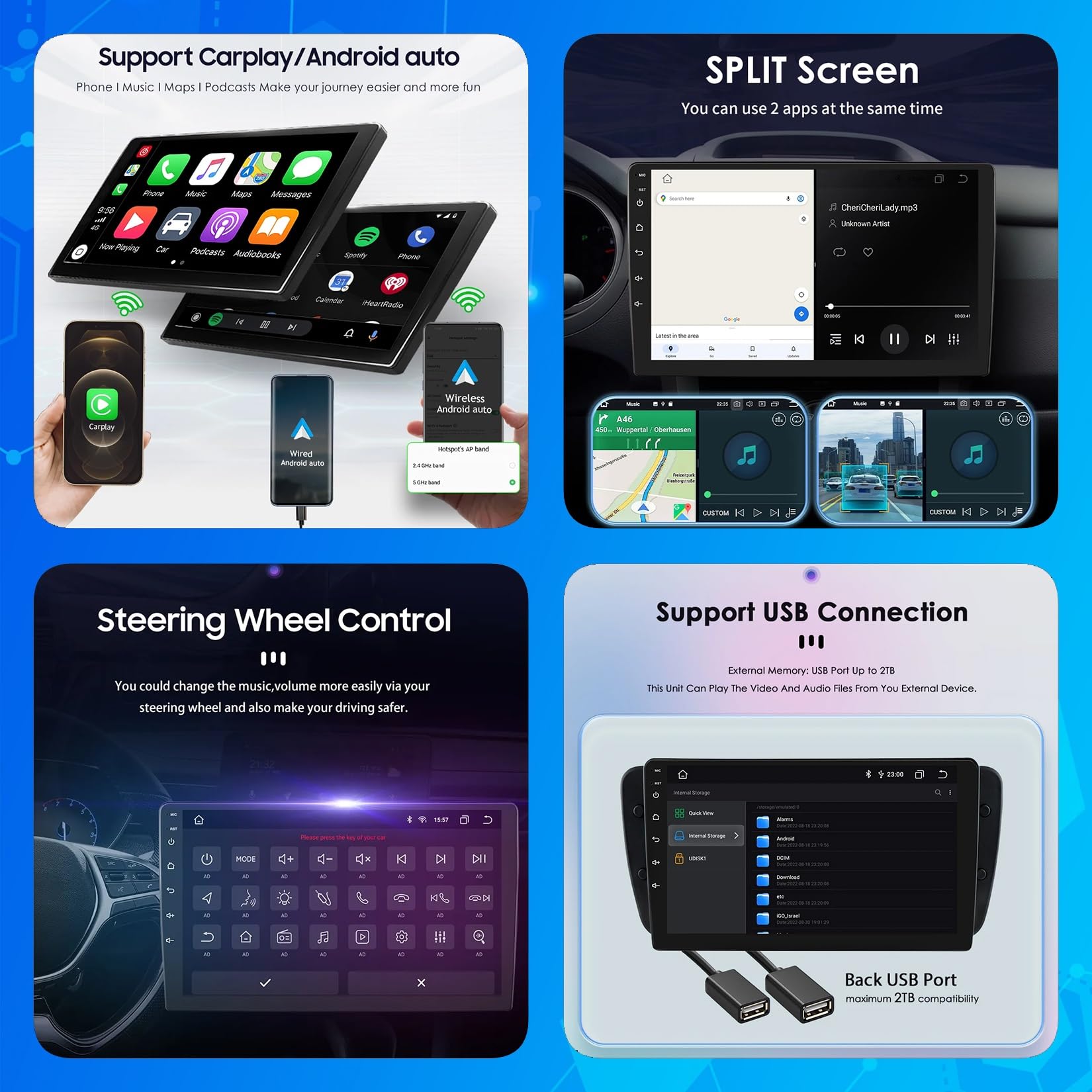 9 cali Android 12 Radio samochodowe 2 DIN dla KIA Ceed CEED JD 2012-2016 z kamerą zapasową Bluetooth sterowanie kierownicą GPS Navi CarPlay bezprzewodowa (rozmiar: S600 8+256G)