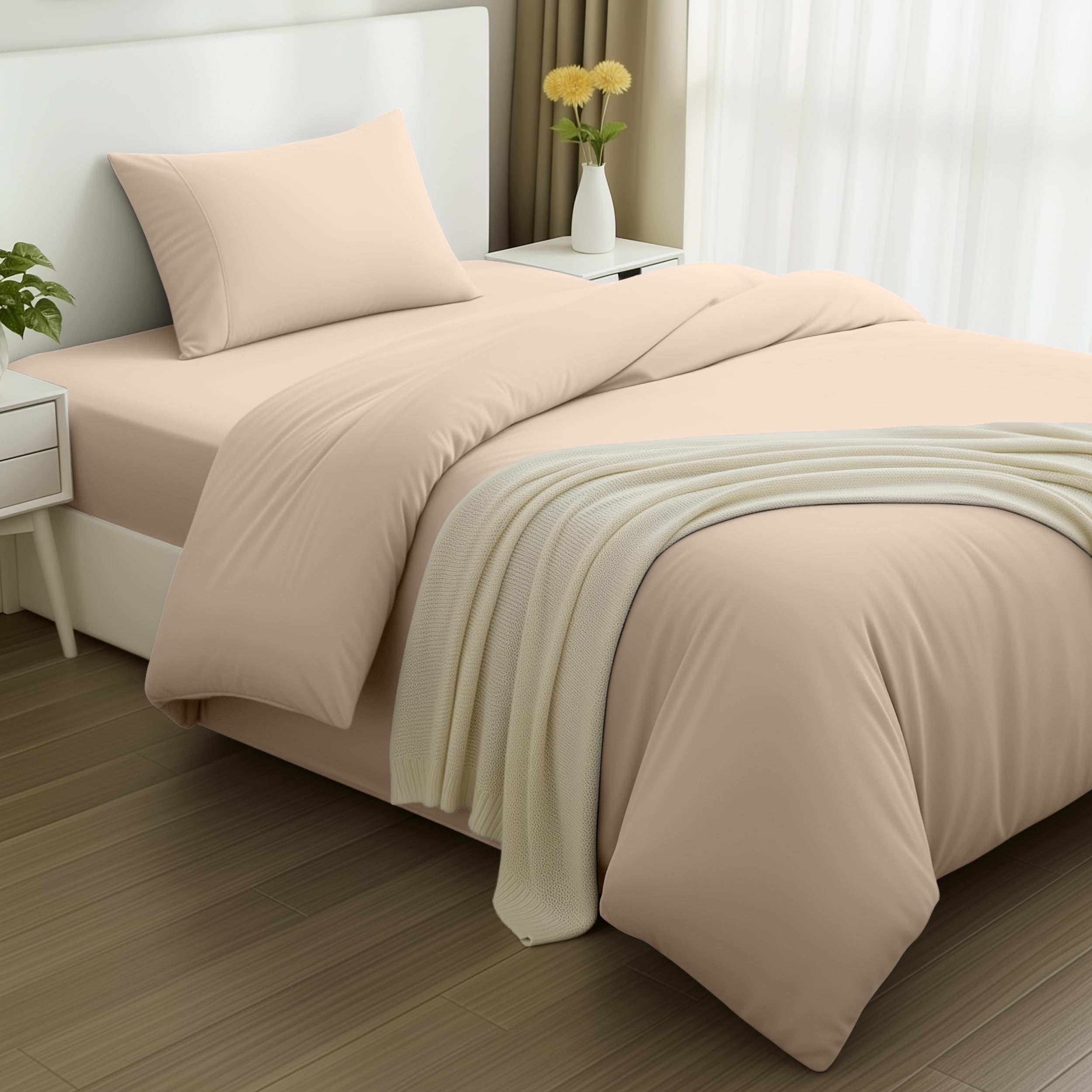 Utopia Bedding - Funda nordica Cama 150, Sabana Bajera 230x220 y Fundas Almohada (50x75cm) - Funda edredon Cama 150 - Juego de Cama de Microfibra cepillada Suave (Gris) — view 29