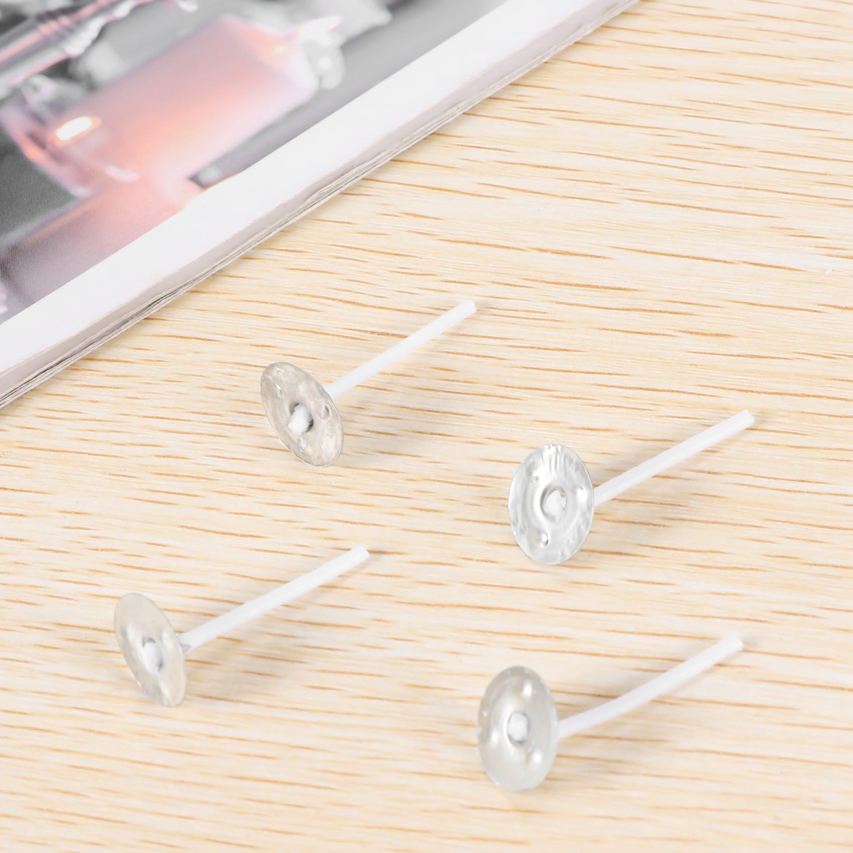ZDSFSD 1000Pcs/Lot 1 Inch White + Silver Candle Wicks Low Smoke Candle Wick for Candle Making - Image 2