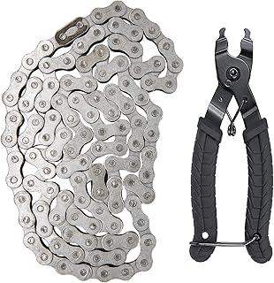 415H 110L Motorized Bicycle Chain+Chain Breaker, Compatible with for 49cc 60cc 66cc 80cc 2-Stroke Engine Motor Bike Heavy Duty Chain High Power Racing Parts