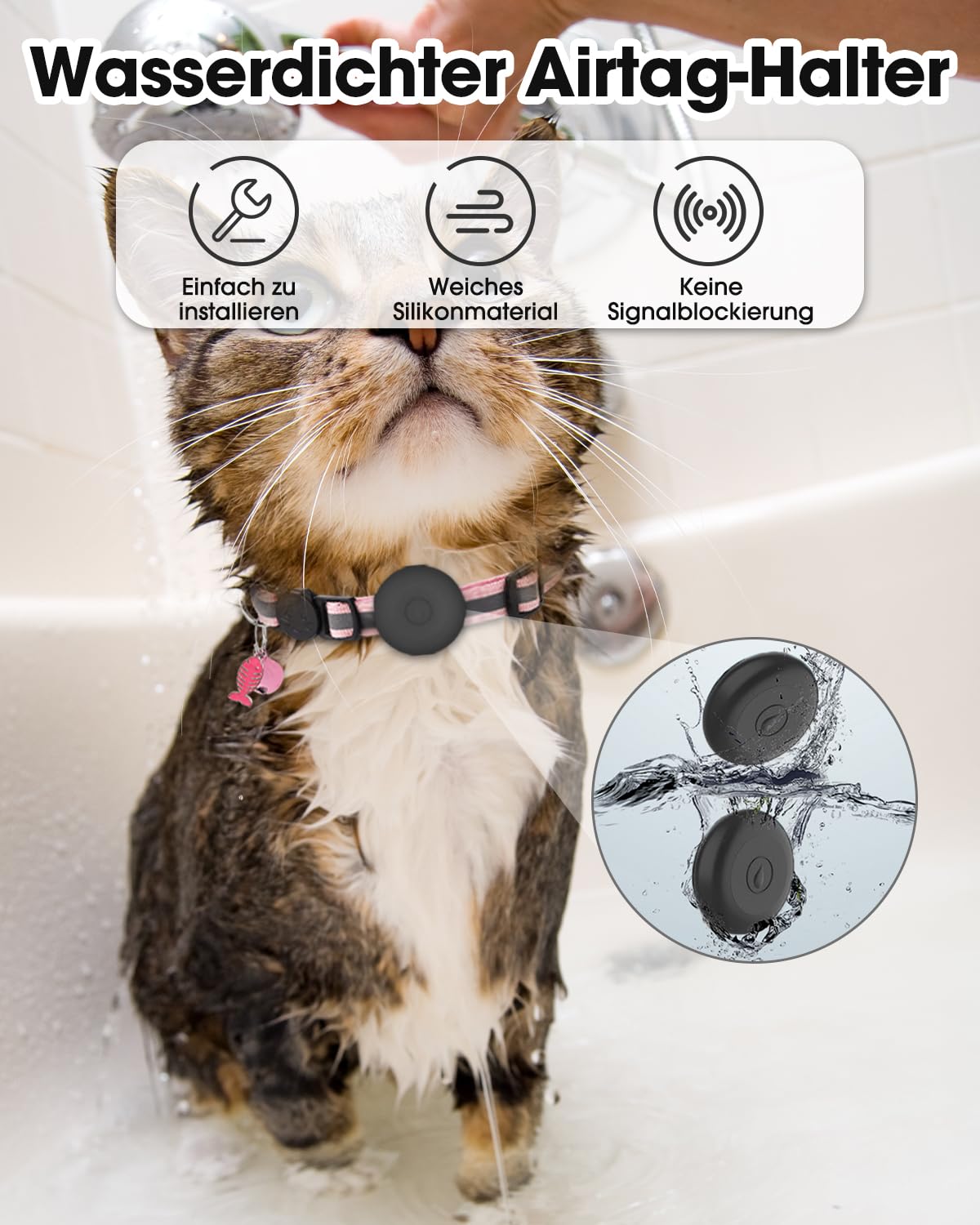 Silicone Holder for Air-tag Dog Collar, Slide-On Lightweight Waterproof Case for Air-tag Dog/Cat 2021 Accessories - Image 4