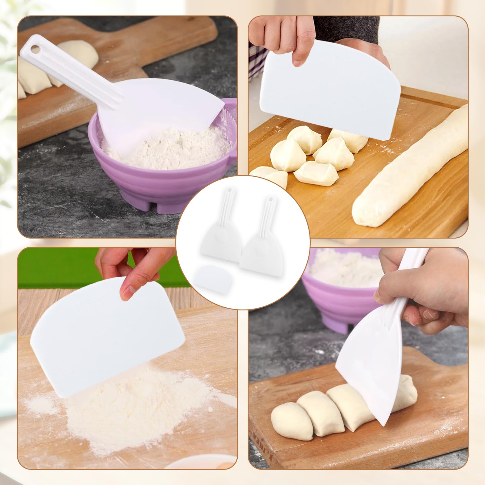 3-teiliges Set Pizzaspachtel – Flexibel, Aus PP, In Verschiedenen Größen (bis 16,2 Cm), Mit Aufhängebohrung