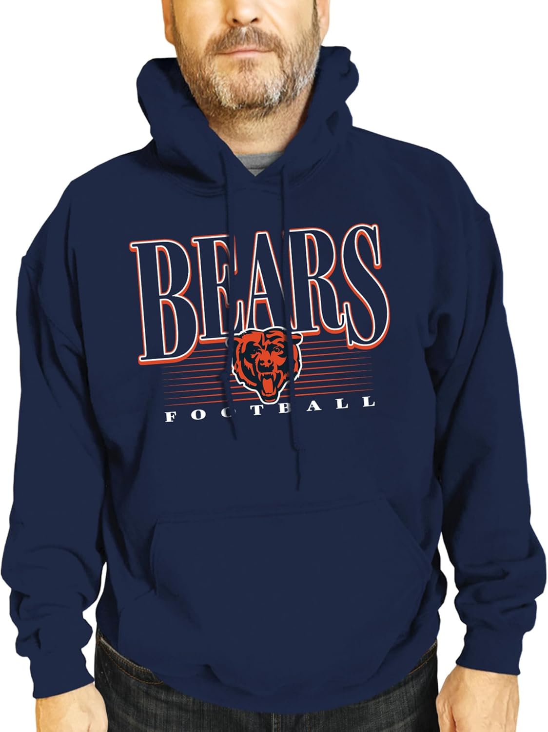 Team Fan Apparel NFL Adult Unisex Overtime Blueprint Soft Fleece Hooded Sweatshirt, Officially Licensed Football Hoodie!