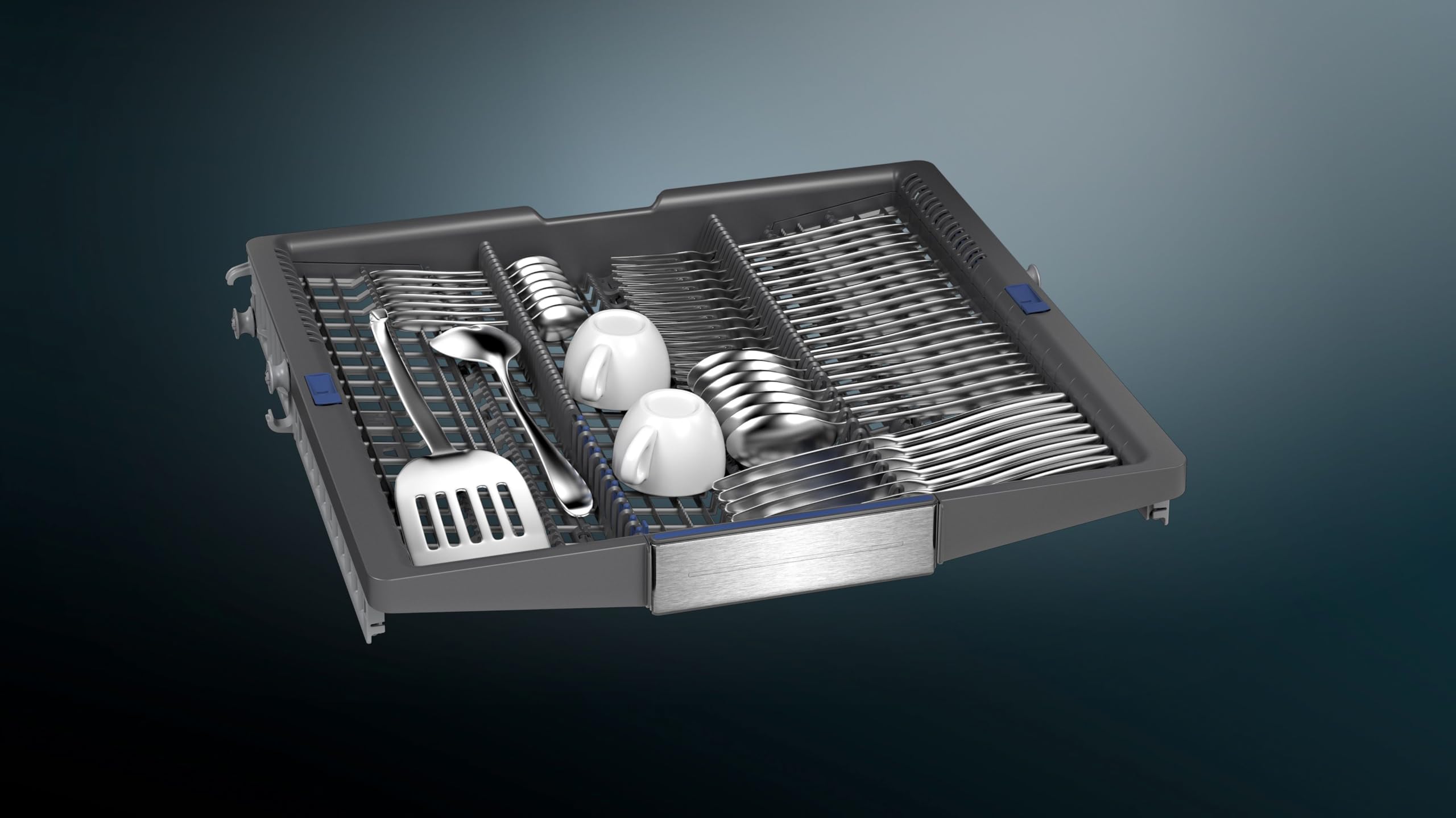 Siemens iQ700 SN87TX00CE Vollintegrierter Geschirrspüler mit Home Connect, Zeolith Trocknung, varioSpeed, Besteckschublade