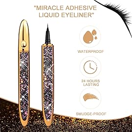 ICORIC Magnetic Liquid Eyeliner Smudge Resistant Liquid Eyeliner Waterproof - Long Lasting Eyeliner Liquid Liner Black, Quick Drying Eye liner (Black Eyeliner 1 PCS)
