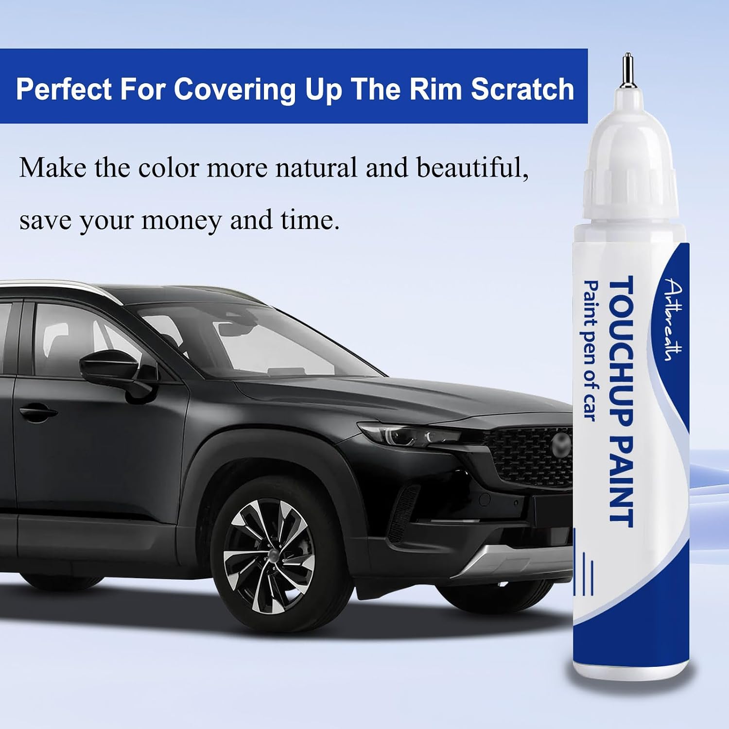 Jet Black Mica(41W) Touch Up Paint for Mazda Car Paint Pen Scratch Repair Two-In-One Touch Up Paint Automotive Paint Pen for MAZDA3 CX-5 CX-30 CX-50 CX-70