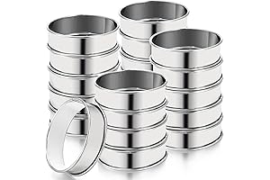 Lyellfe Cookie Rings for Baking, Nonstick 3" Muffin Rings