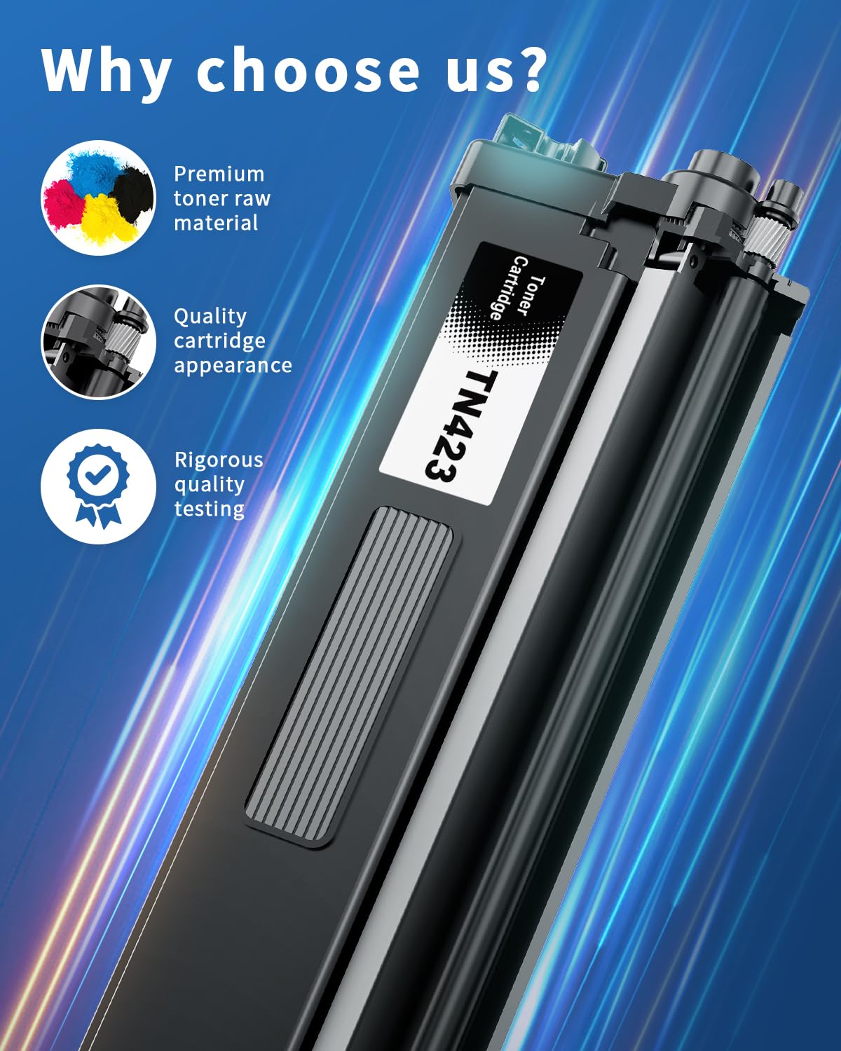 colorfly TN423 Toner compatibile con Brother TN-423 TN-421 per Brother MFC-L8690CDW HL-L8260CDW HL-L8360CDW MFC-L8900CDW DCP-L8410CDW DCP-L8410CDN (nero, ciano, giallo, magenta, confezione da 4 pezzi)