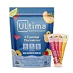 Ultima Replenisher Daily Electrolyte Powder - Mocktini Variety Pack, 16 Stickpacks - Zero Sugar Hydration Packets with 6 Electrolytes and Minerals - Sugar Free, Plant Based & Keto Friendly Drink Mix