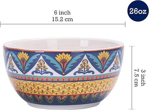 Miniatura 4 de Bico Havana - Juego de vajilla de cerámica de 16 piezas, servicio para 4, incluye platos llanos de 11 pulgadas, platos de ensalada de 8.75 pulgadas,