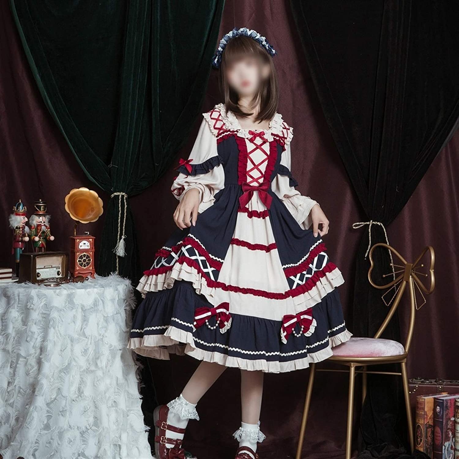 Księżniczka Śnieg Słodka Lolita Sukienka Kawaii Odzież Cosplay OP Sukienka Śliczne Dziewczyny Ubrania Wiktoriańskie Sukienki