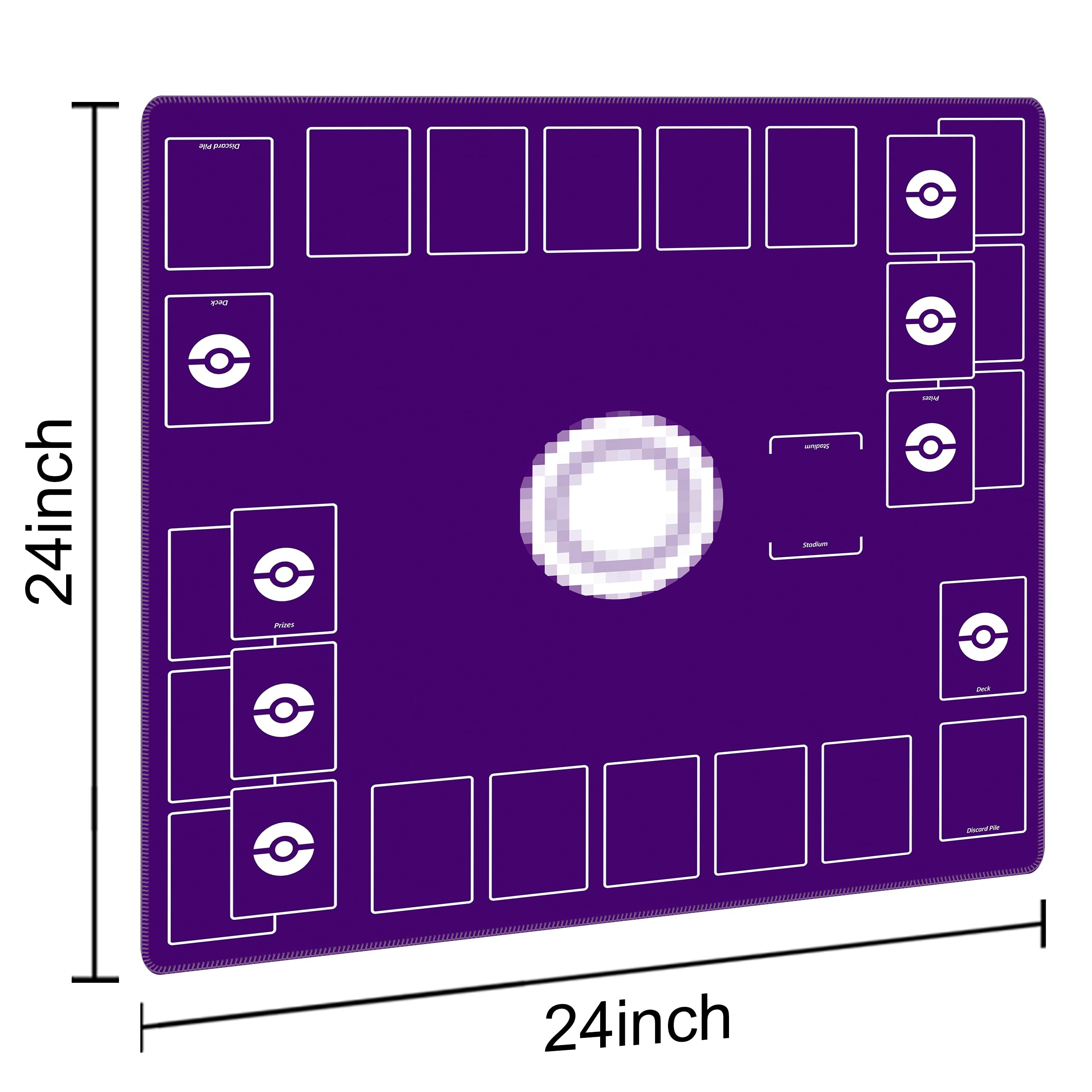 Tappetino da gioco per gioco di carte collezionabili – Tappetino per allenatore per 2 giocatori con contatori danni e custodia professionale (viola, grande)