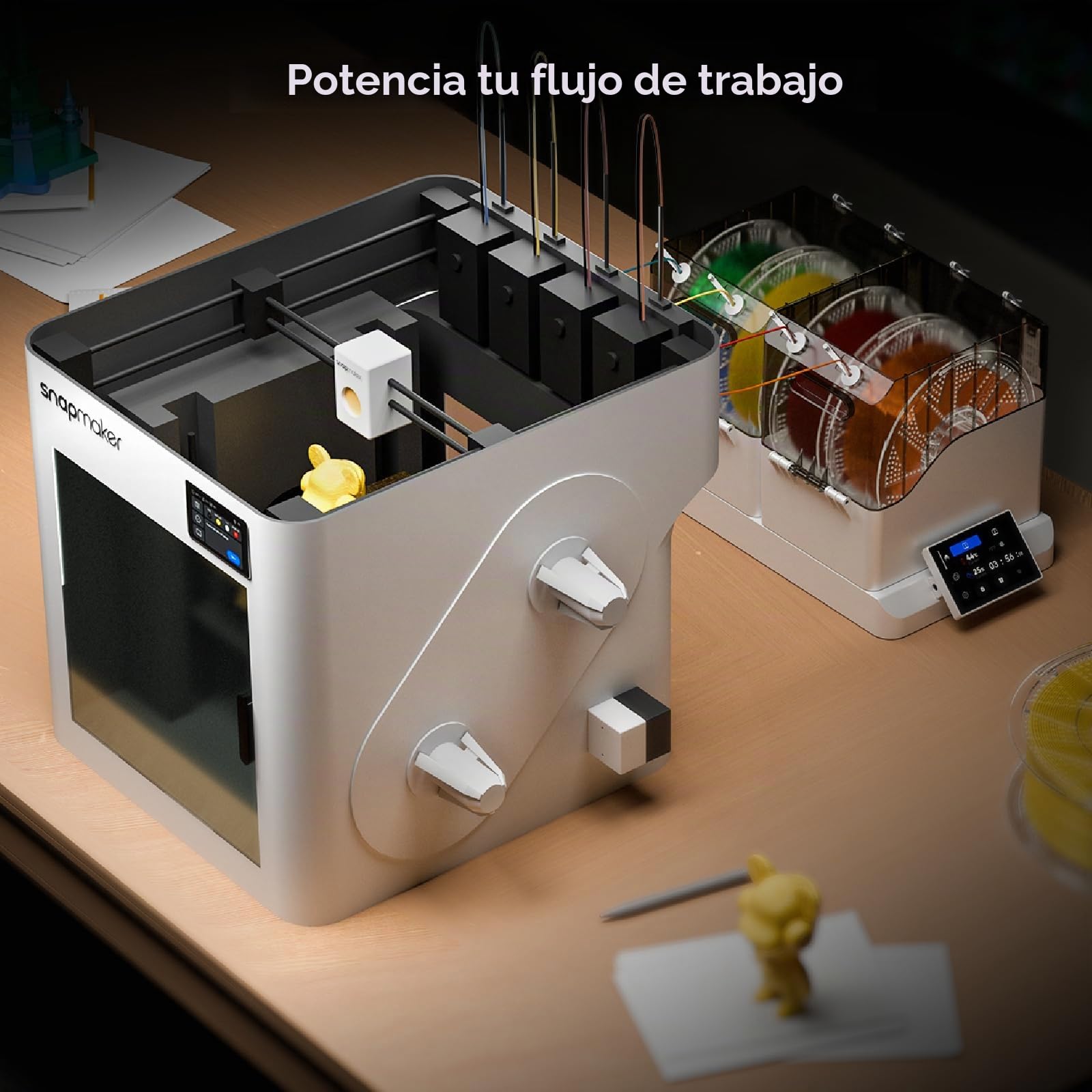 Chitu Systems - Caja secadora de filamentos - 4 carretes de impresión 3D para 1.75/2.85 mm PLA, ABS, TPU, PETG, almacenamiento de filamentos sin humedad con control de humedad (4 carretes)
