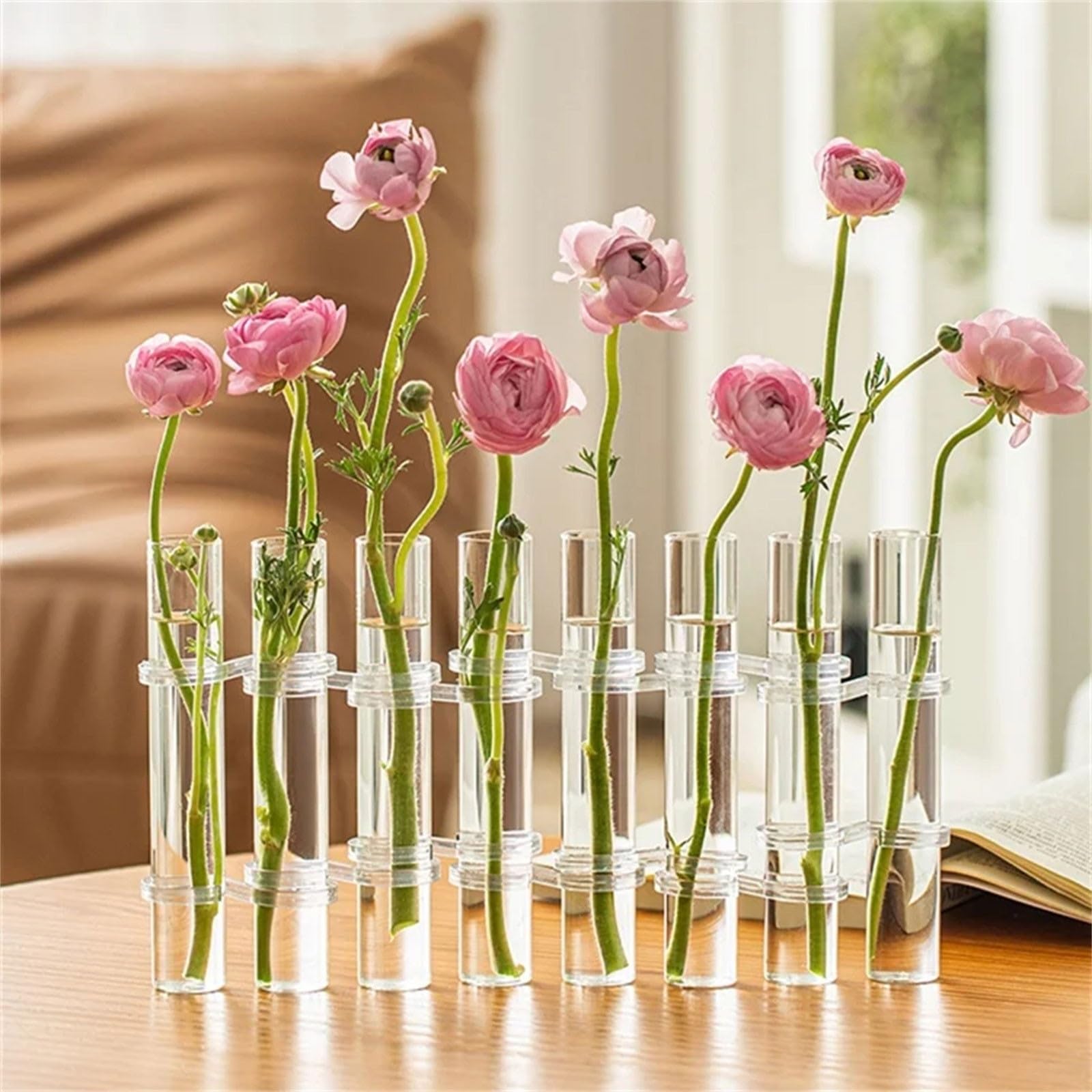 8 Stücke Blumenvase Klarglas Reagenzglas Hängen Blumenhalter for Container Zimmer Büro Esstisch Wohnkultur Für Haushalt Wohnen