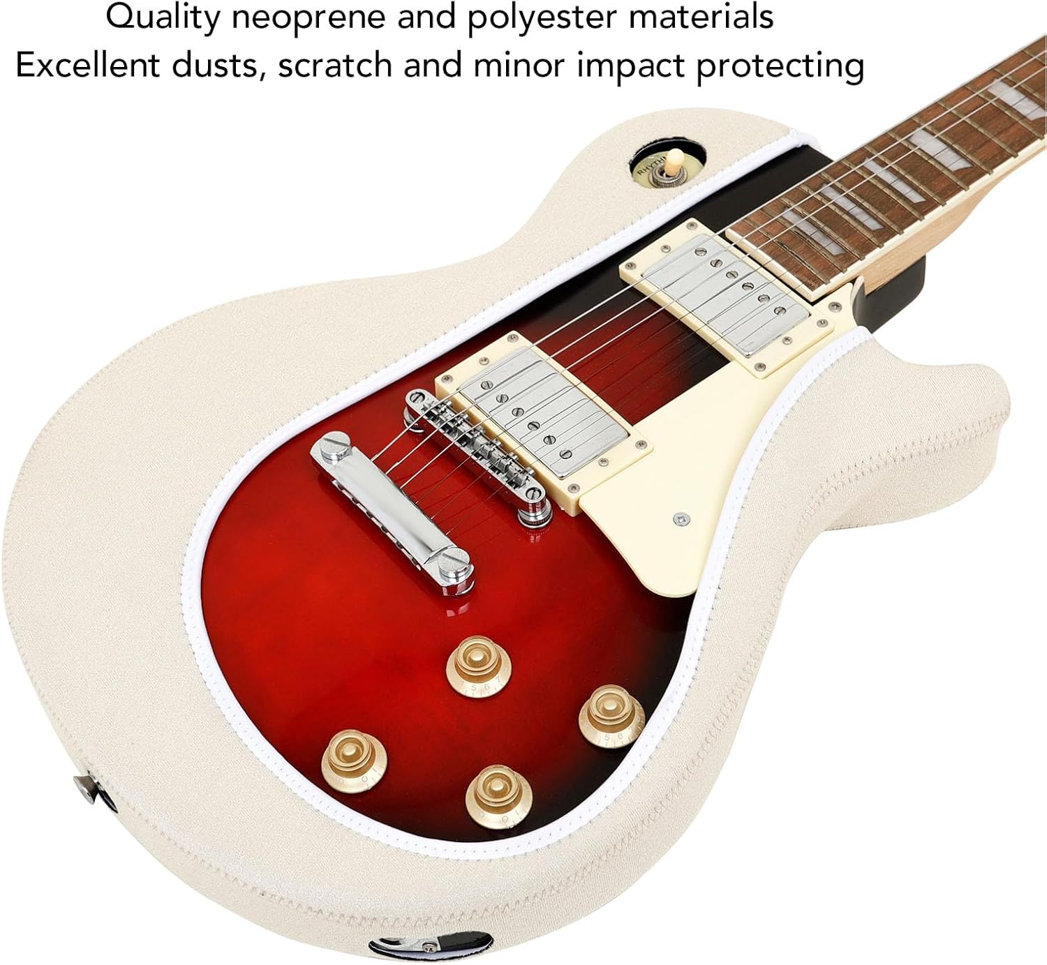 Electric Guitar Dust Cover GT-113 Pure Color Tailored Wearproof and Bump Prevention Protective Sleeve for Electric Guitars (Beige)
