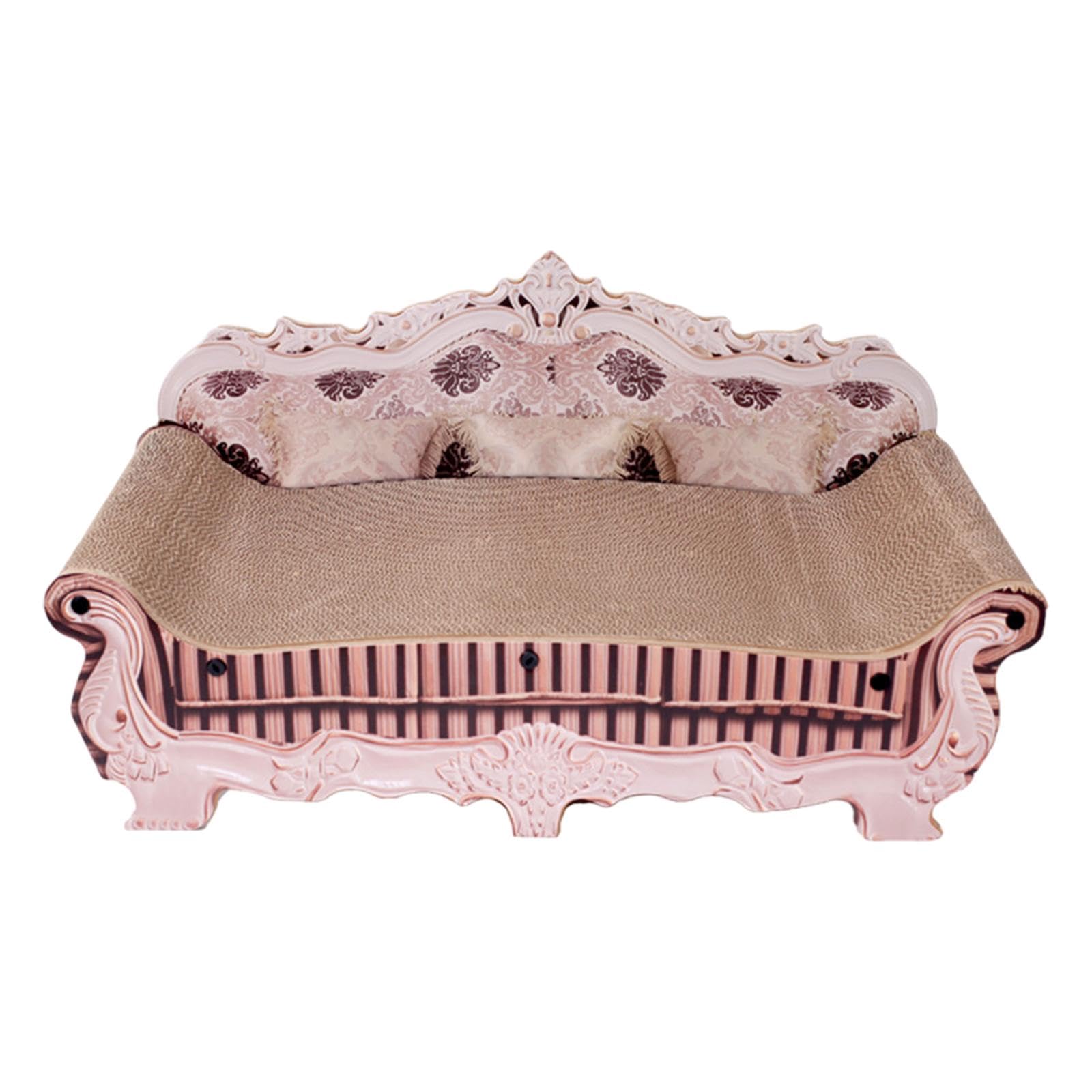 Generic Divano/letto Tiragraffi in Cartone Ondulato per Gatti, Dimensioni 20x9,5x9,5 Pollici.