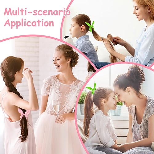 Miniatura 7 de 20 coleteros para el cabello con lazo rosa y verde con orejas de conejo, accesorios para el cabello, corbatas, regalo para mujeres Halloween