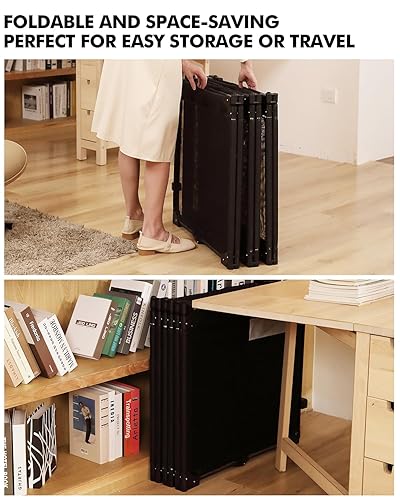 Miniatura 6 de Corralito extra ancho para bebés con malla resistente al calor, valla plegable de 6 paneles, barrera de seguridad para interiores y exteriores,