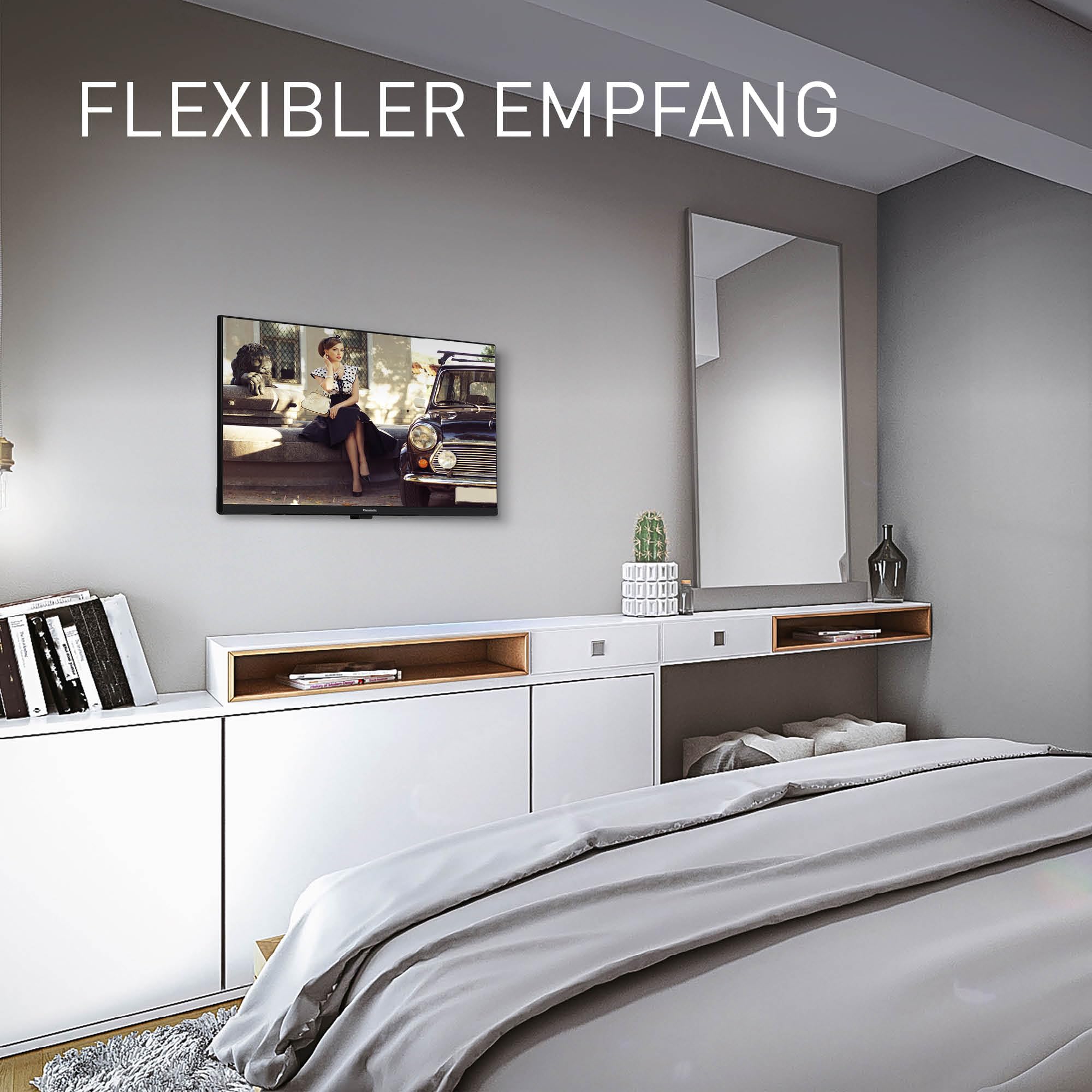 Panasonic TS-32N30AEZ, N30 Serie 32 Zoll HD LED TV, 2024, USB Media Player, hoher Kontrast, Triple Tuner, HDMI, Wandmontageoption, dünner Rahmen, für EIN außergewöhnlich visuelles Erlebnis