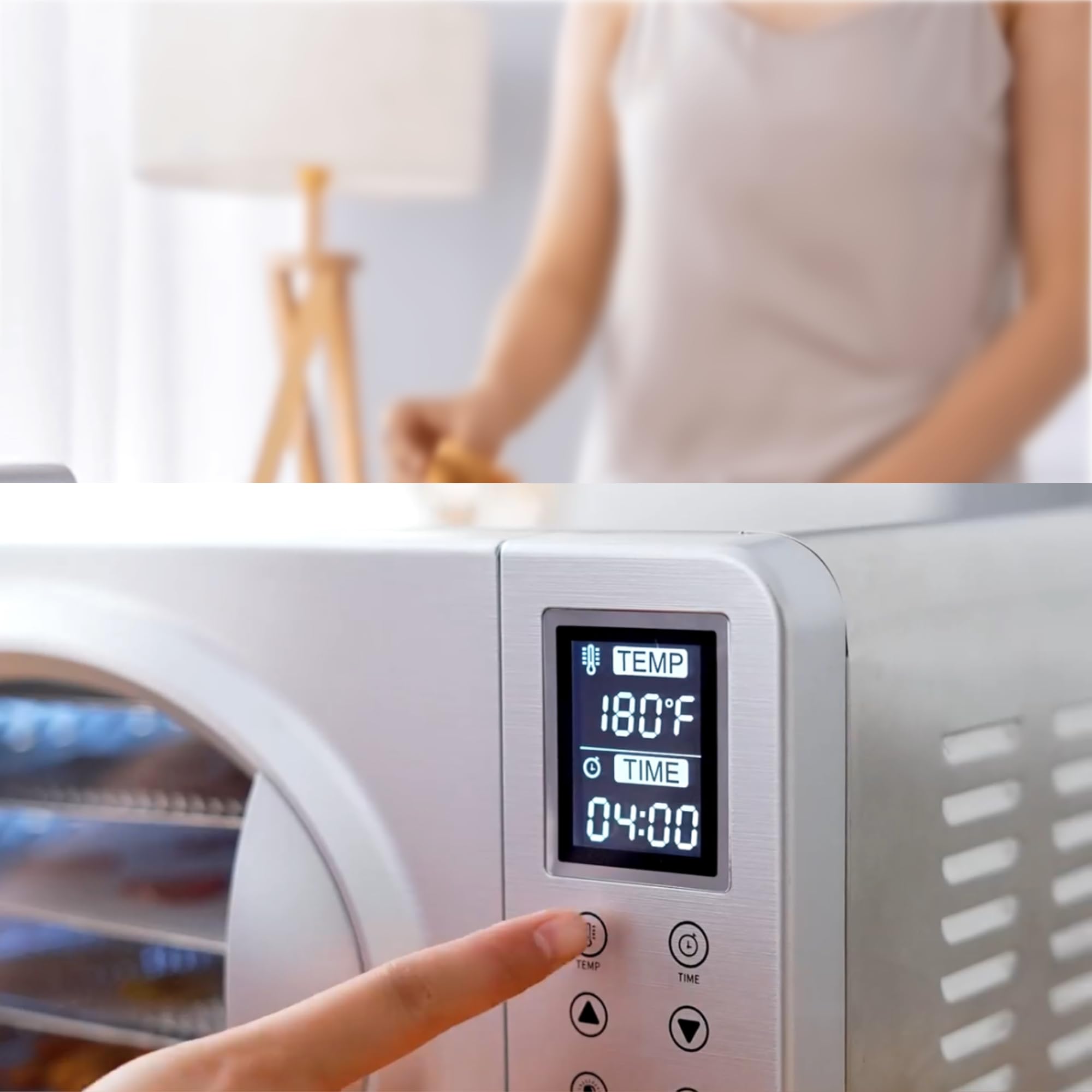 suszarka do żywności ze stali nierdzewnej, 6 tacek, 500 W, wyświetlacz LED, 20 – 90 °C, 24-godzinny timer, cicha praca, łącznie z tacką ociekową i matą osuszającą do owoców i mięsa