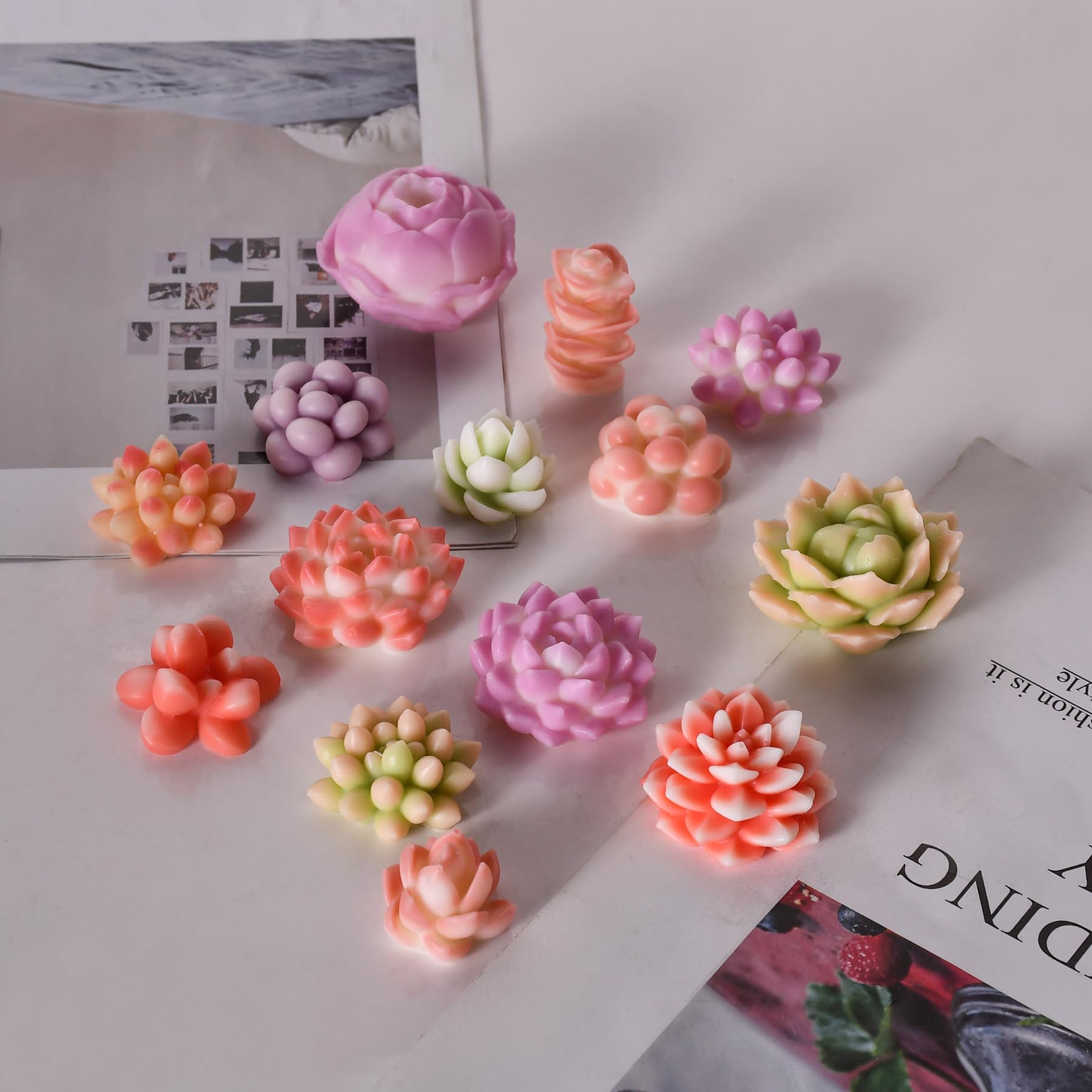 Molde Silicona 11 Formas Muyuya • Molde De Silicona Con Diseño MINI FLOR DE CEREZO X 20, Para Uso En Velas, Jabones, Yeso Molde Para Cubitos Hielo Decoración Postres