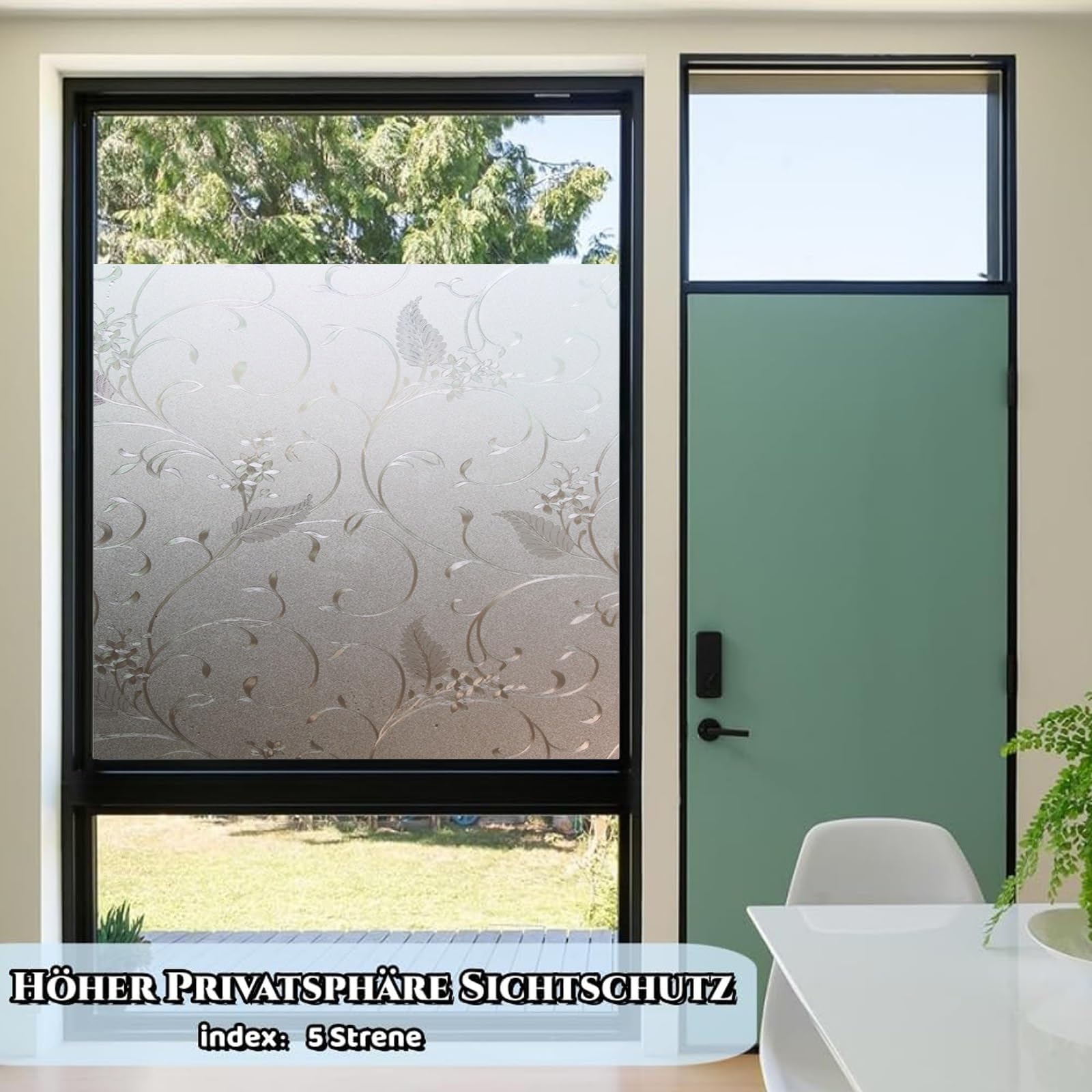 Film Fenetre Anti Regard 90 x 200 cm Film Occultant Fenetres Film Electrostatique Opaque et Réutilisable, Bon Intimité, Anti UV pour Maison, Bureau, Vigne