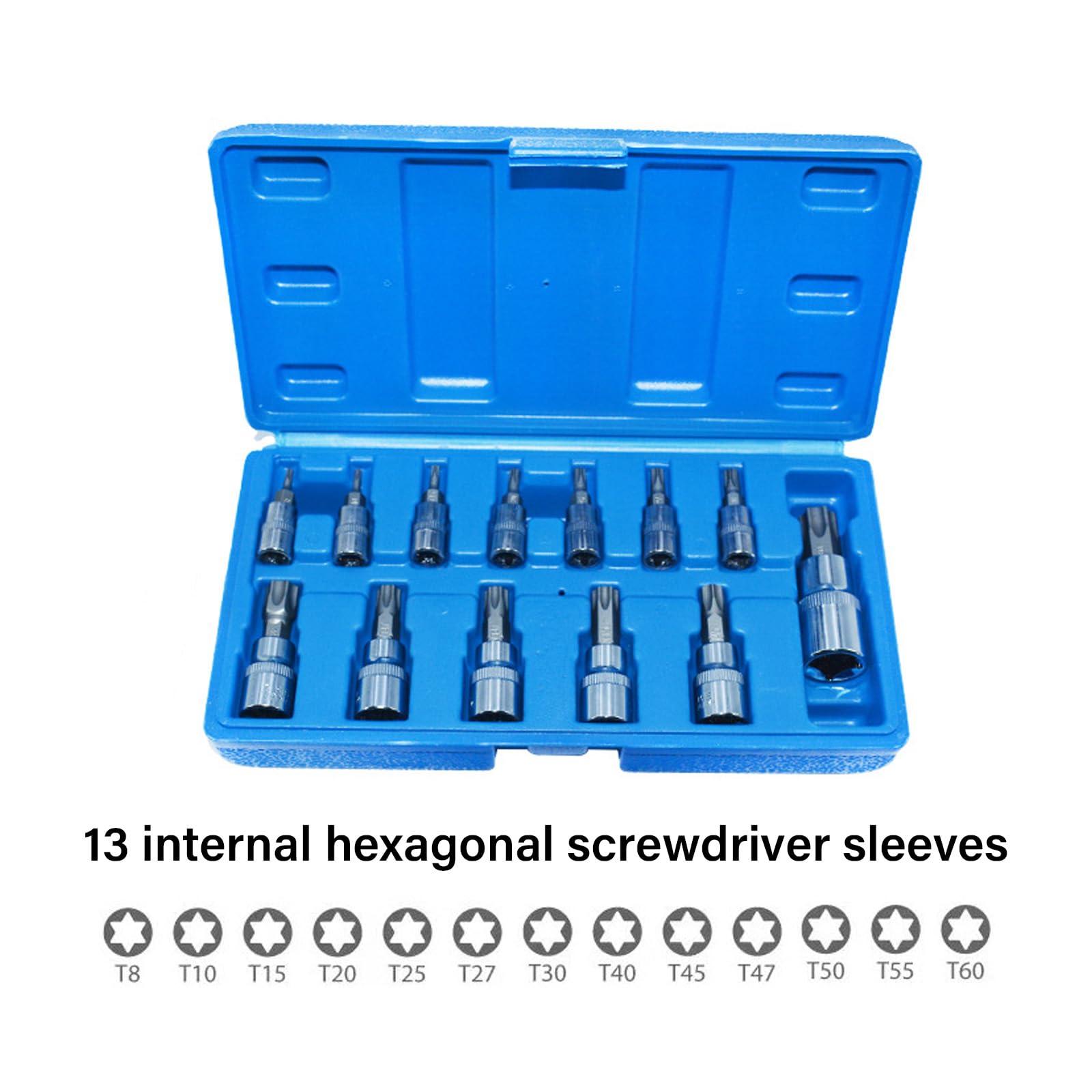 13-częściowy zestaw bitów nasadowych T8-T60 – stal o wysokiej wytrzymałości, 0,6 cm, 1 cm, 1,3 cm, do profesjonalnych mechaników i ulepszeń domu, trwałe narzędzia DIY
