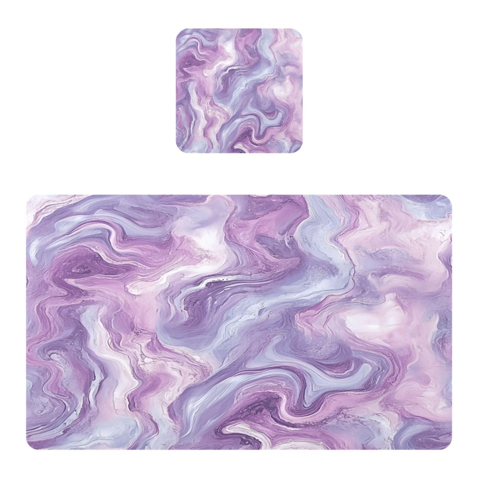 BURSTDDY Marble Placemat Waterproof Place Mat for Dining Table