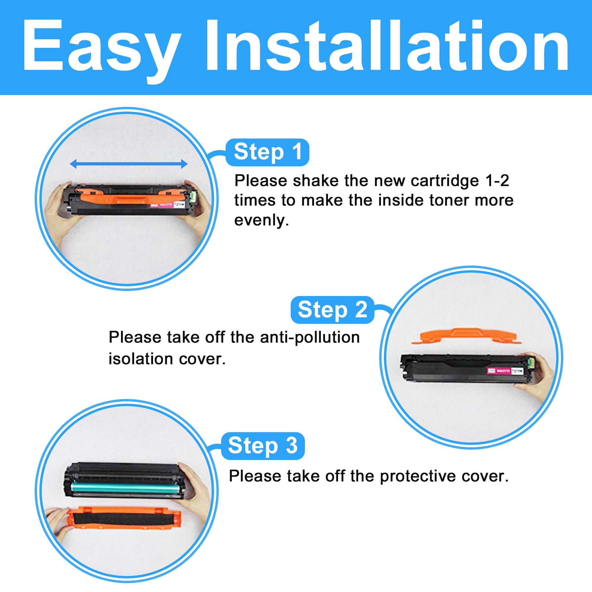 LCL Cartouche de Toner Compatible CLT-504S CLT-K504S CLT-C504S CLT-M504S CLT-Y504S (1 Noir 1 Cyan 1 Magenta 1 Jaune) Remplacement pour Samsung CLP-415 CLP-415N CLP-415NW CLP-470 CLP-475 CLX-4195N