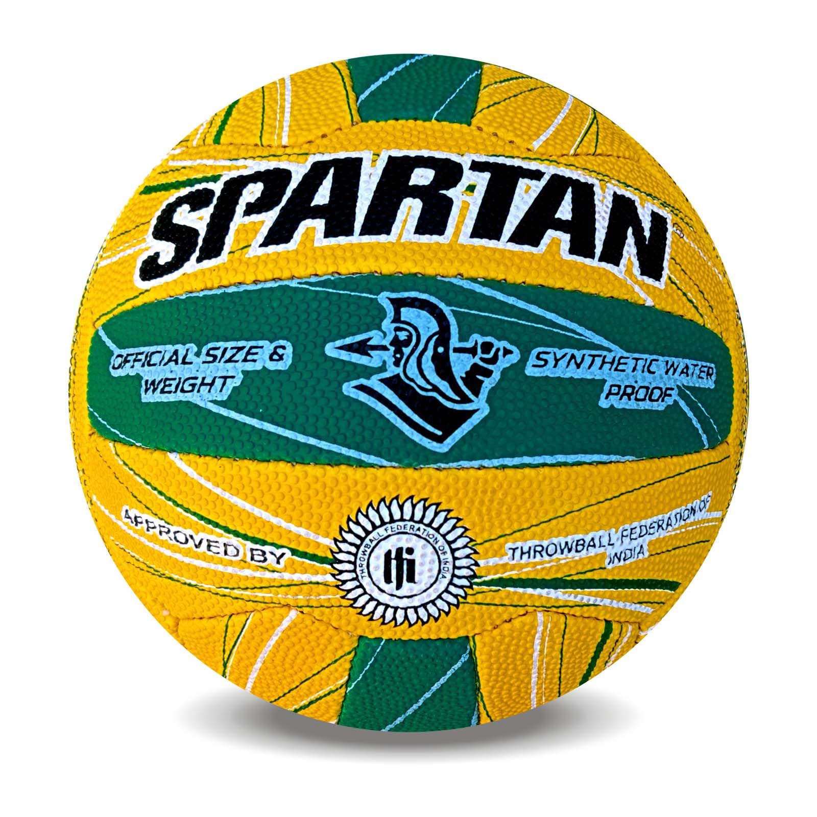 Spartan Throw Ball Size 5 Rubber - Durable, Official Size, Indoor/Outdoor, Training, Waterproof, Hand Stitched, Comfortable Grip, Lightweight, Versatile, Multicolor, (Pack of 1)-picture-10