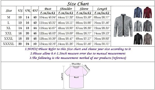 Veste de survêtement pour Homme avec Fermeture éclair sans Capuche Classique - Veste de Sport légère - Col Montant - Veste en Tricot avec Poches - Veste de Loisirs - Veste de Course Cardigans - 4