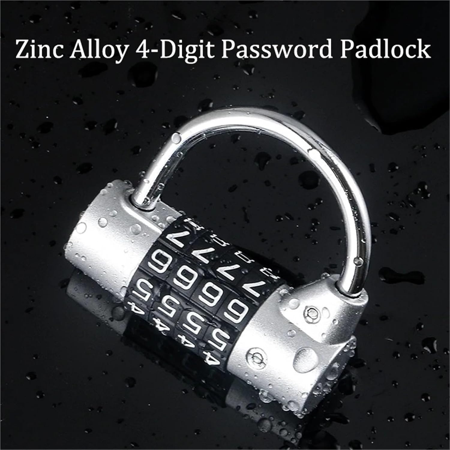 4 Digit Combination Practical Travel Bag Luggage Suitcase Security Lock Padlock 1Pcs(4-Digit Lock Black)