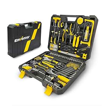 Enventor Caja de Herramientas Completa 280 Piezas, Maletin Herramientas de Mano de Uso General, Kit Juego de Herramientas, Set Herramientas Portable para Bricolaje y Arreglos Diarios