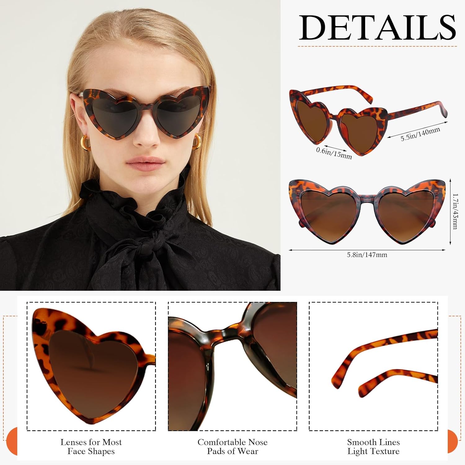 8 Pack Heart Sunglasses Bachelorette Party, Bridal Shower Favors Wedding Supplies Bride Tribe/Bridesmaid Glasses - Image 5