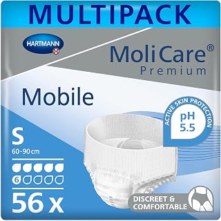 Premium Mobile 6 Drops Size S | Incontinence Pants, Discreet Underwear for Women and Men with I