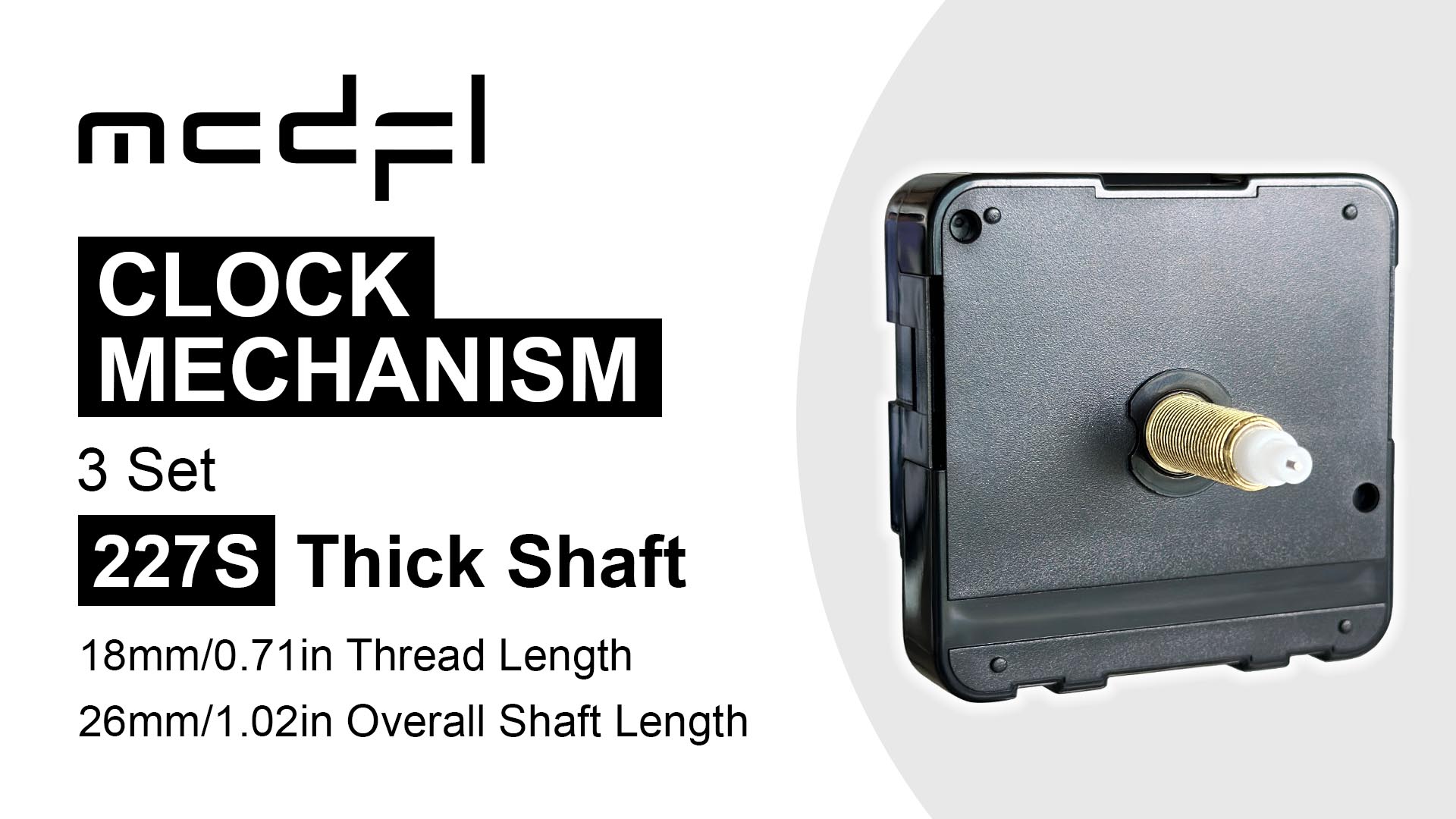 Amazon.com: MCDFL Clock Mechanism Long Shaft 3 Set Quartz Movement