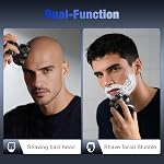 Kensen Shaver tête pour les hommes chauves - 2026 Nouveau rasoir à tête à double vitesse, rasoir électrique étanche avec 7D Têtes flottantes, Lames amovibles magnétiques, Facile à nettoyer, Longue durée de vie de la batterie, Cadeaux pour les hommes