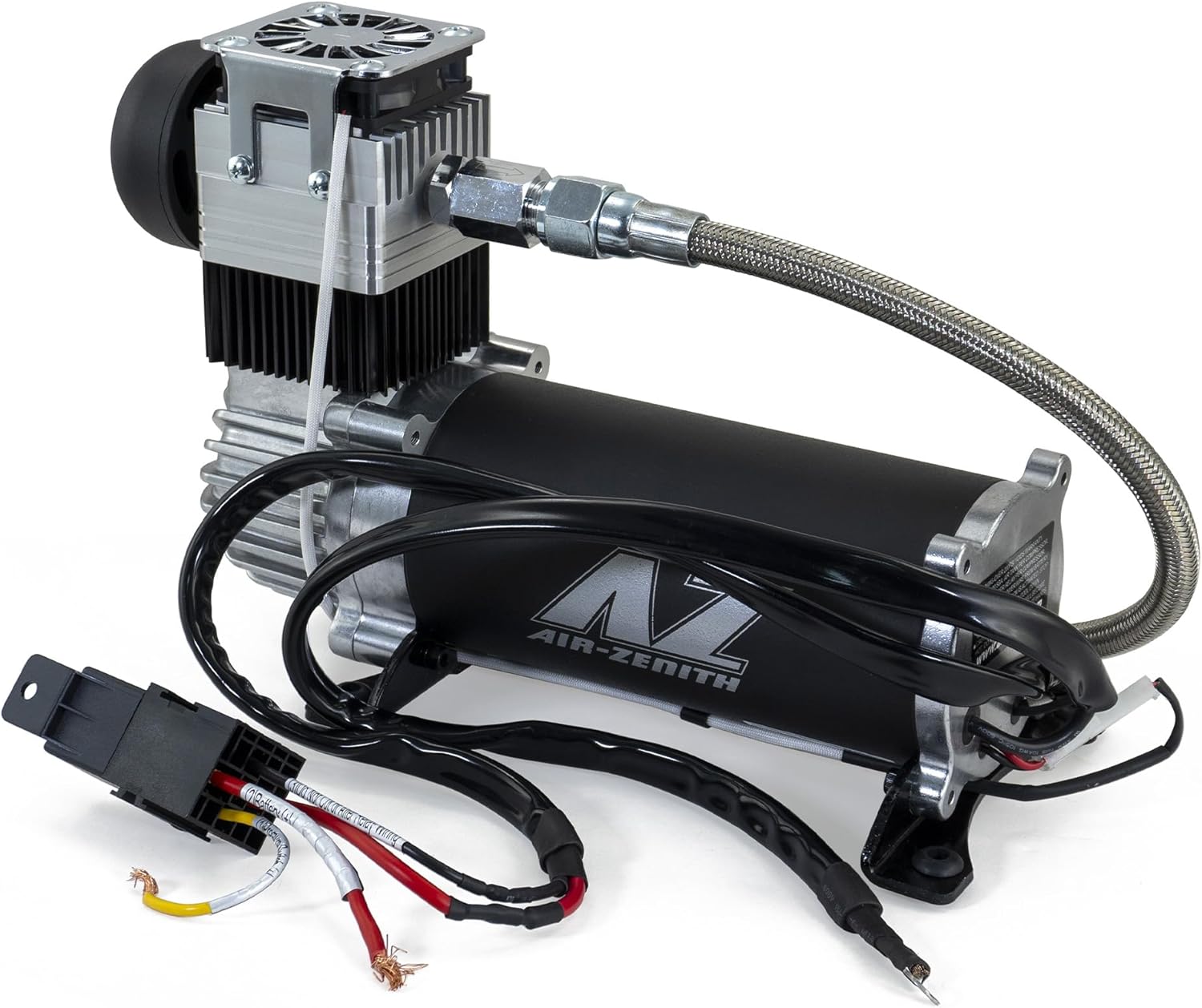Dual Black & Silver 200 PSI Air Zenith OB3 Air Compressors | 9 CFM | 12 Volt | 100% Duty Cycle