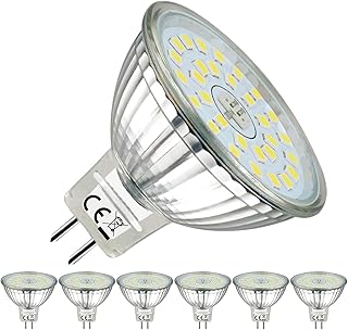 EACLL GU5.3 LED 6W 6000K Kaltweiss Leuchtmittel 485 Lumen Birnen kann Ersetzen 50W MR16 Halogen. AC/DC 12V Kein Flimmern S...