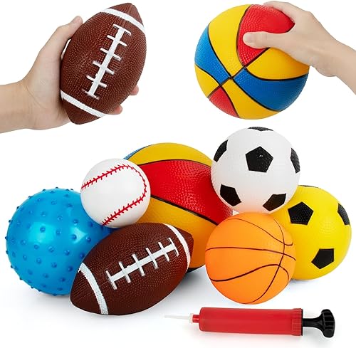 Miniatura 9 de Pelotas para niños pequeños de 1-3 años, juguetes deportivos para niños pequeños, juego de 7 pelotas deportivas de espuma suave para niños - pelota