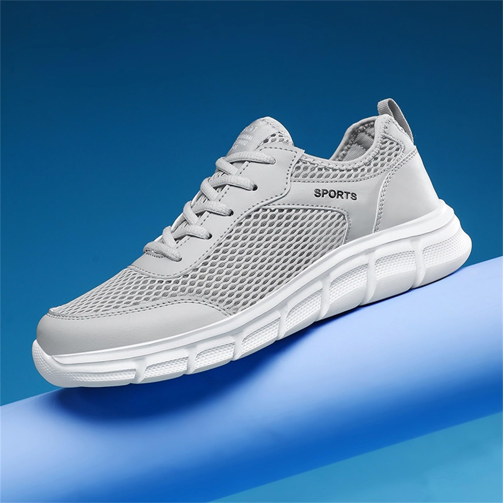 Zapatos de verano para hombre, de malla transpirable, planos, elásticos, casuales